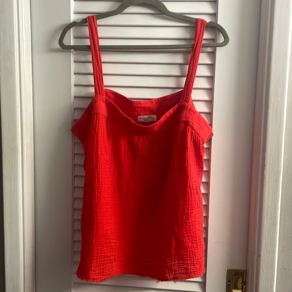 Michael Stars Red Tank Top Vibrant Essential